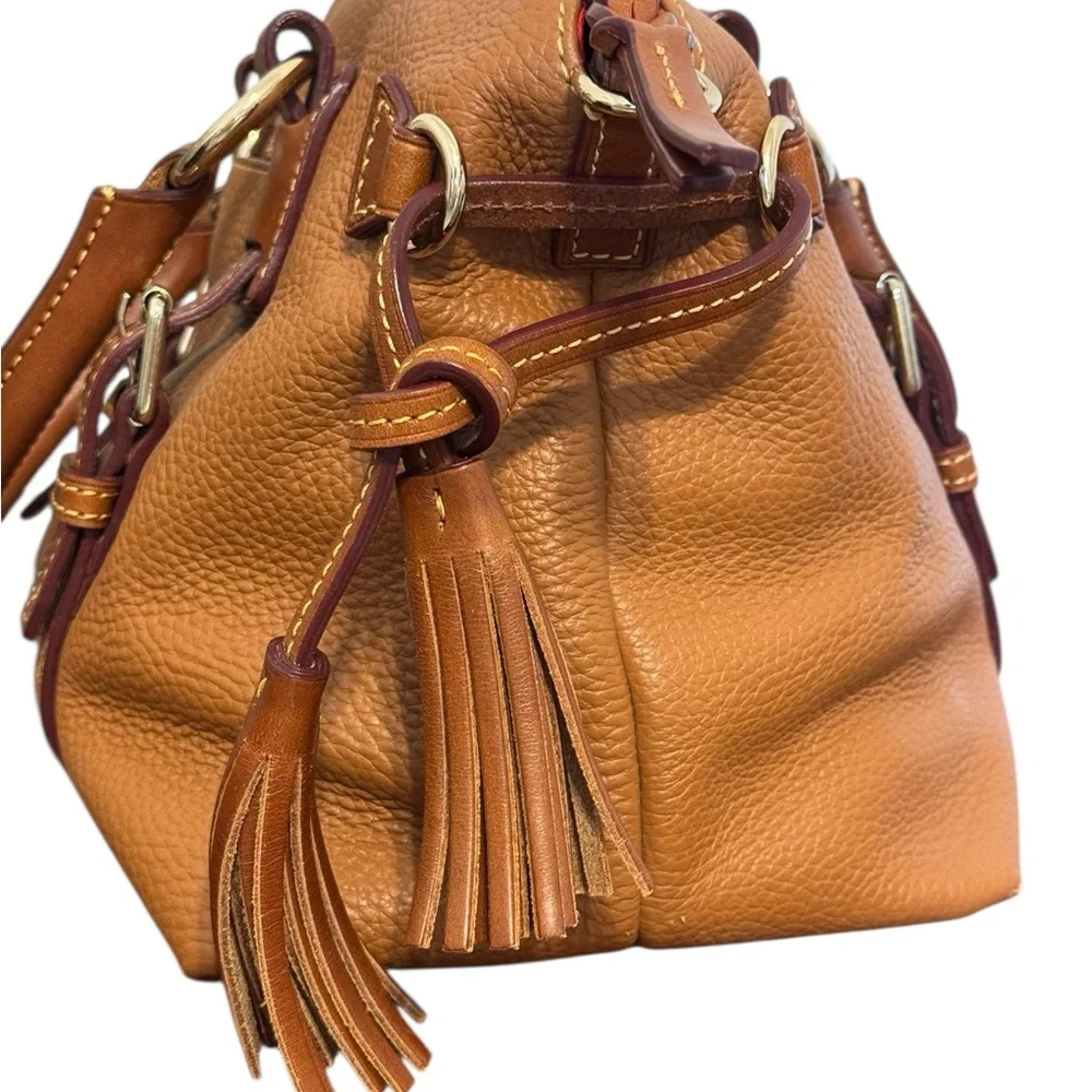 Dooney & Bourke Brown Leather Satchel - Picture 4 of 8